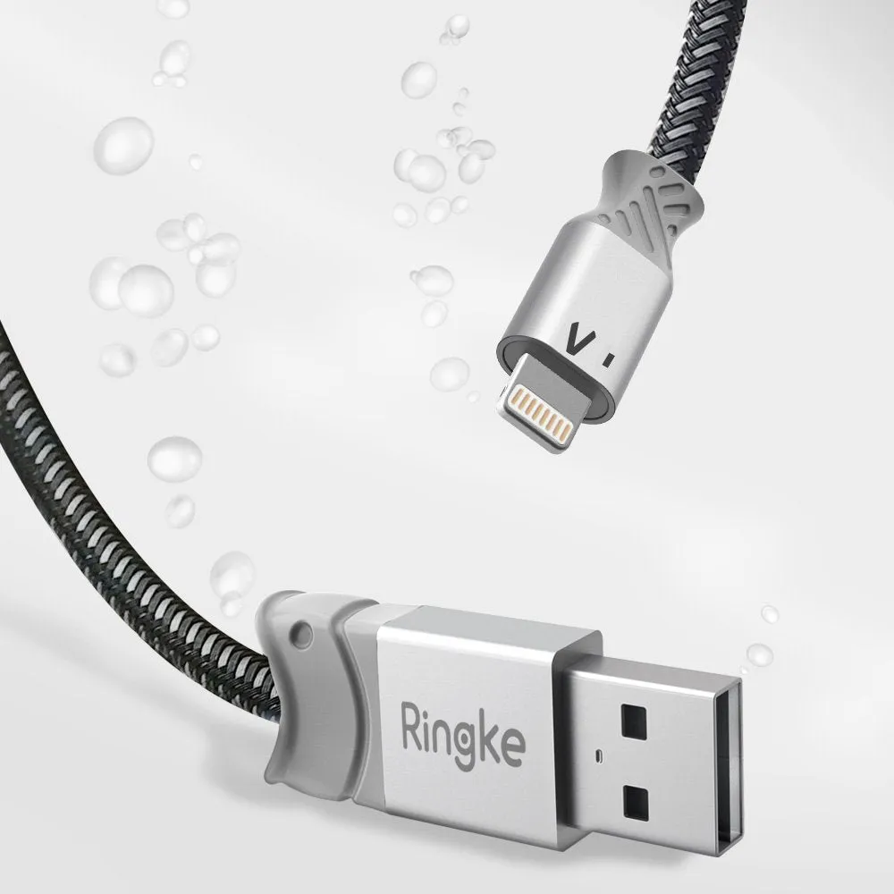 Ringke Lightning Braided Nylon Cable  [4 ft]   [0.6 feet] Lightning to USB A Port