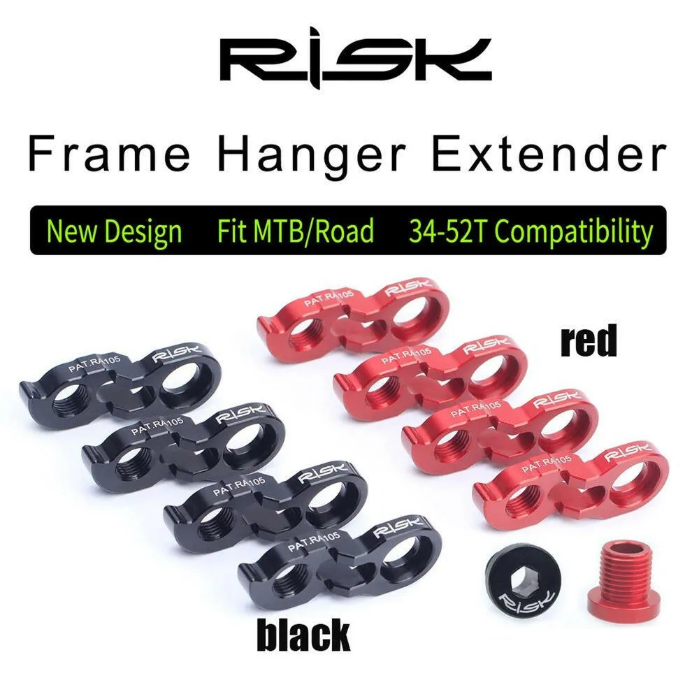 RISK Bike Rear Derailleur Link Hanger Extender Converter Extension MTB Road Bicycle Frame Tail Hook Hanger Extender Cassette