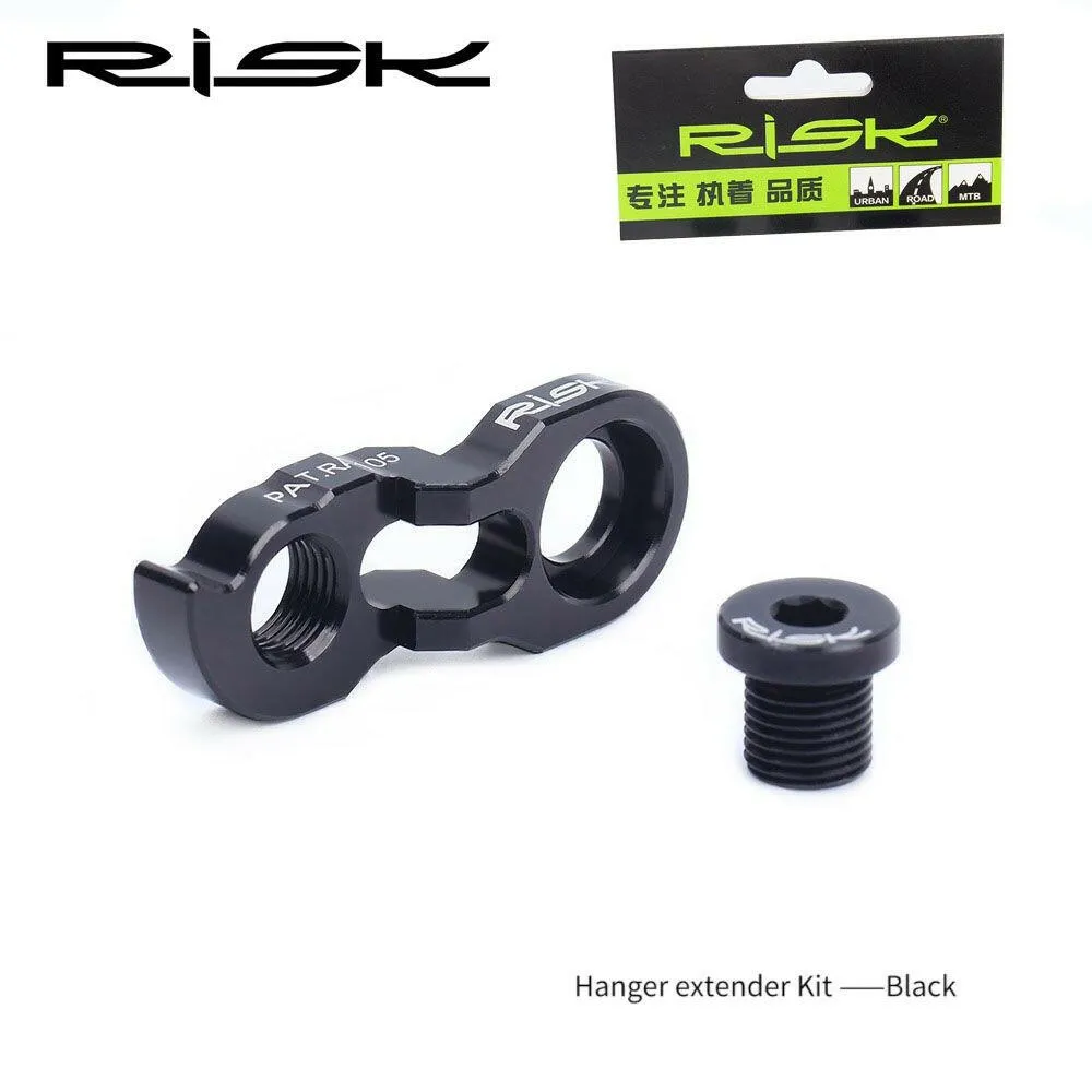 RISK Bike Rear Derailleur Link Hanger Extender Converter Extension MTB Road Bicycle Frame Tail Hook Hanger Extender Cassette