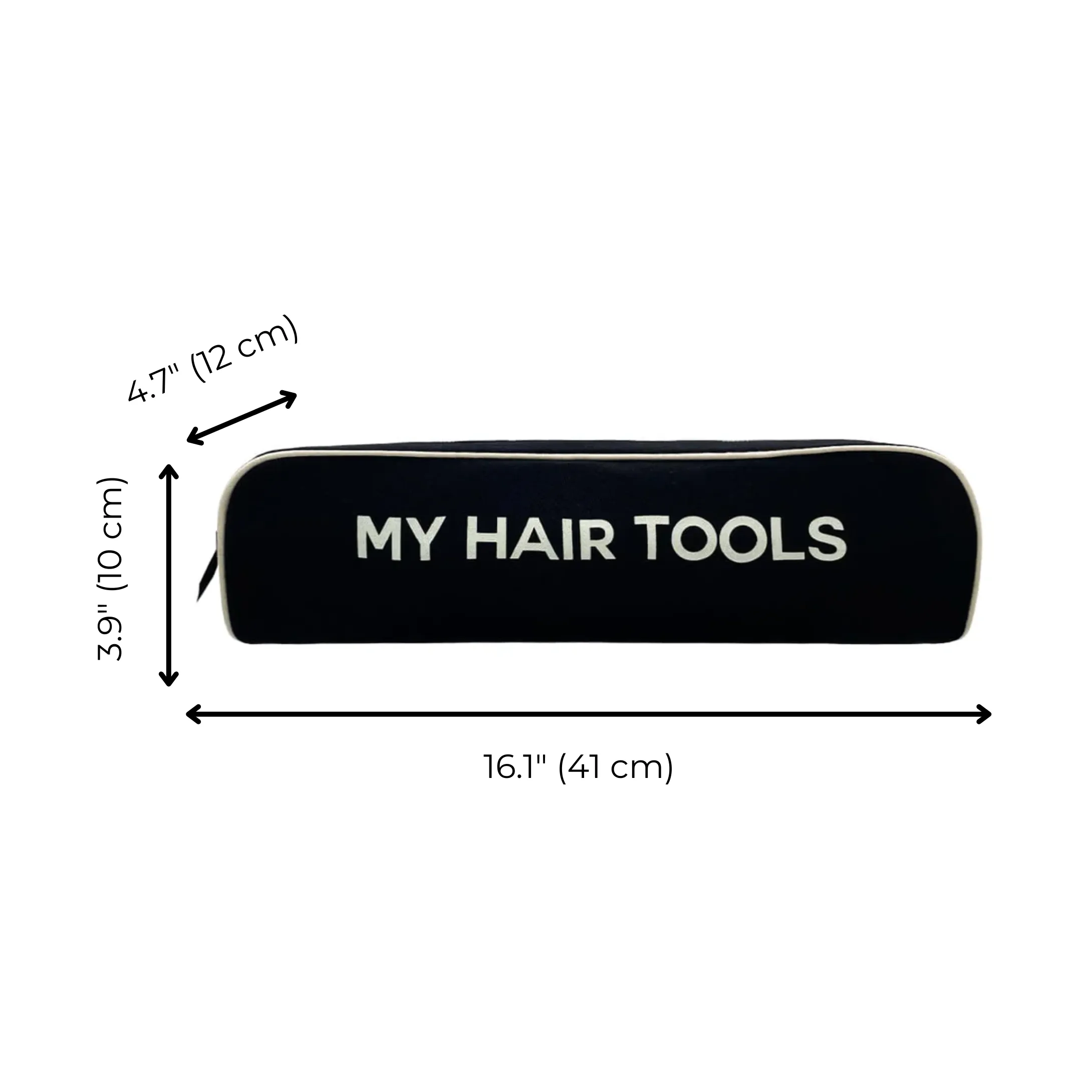 Roomy Hair Wrap Tools Travel Case, Black