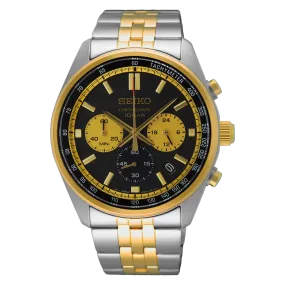 Seiko Essentials SSB430 Black Dial with Gold Accents 10 ATM Water Resistant 41.5mm Men's Watch