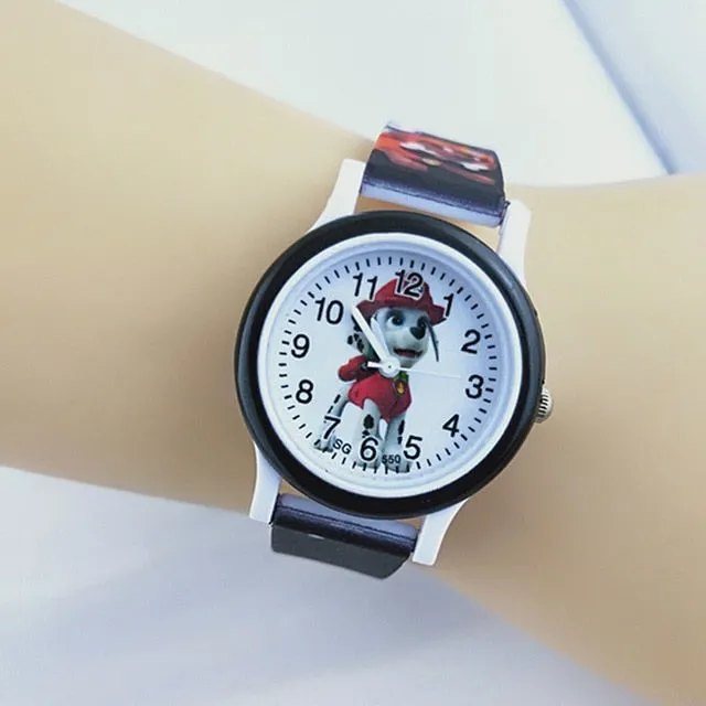 Silicone Children's Watch New Pop Boy Girl Child Quartz Wristwatches Fashion Cartoon Puppy Team Baby Kids Student Watches Gifts