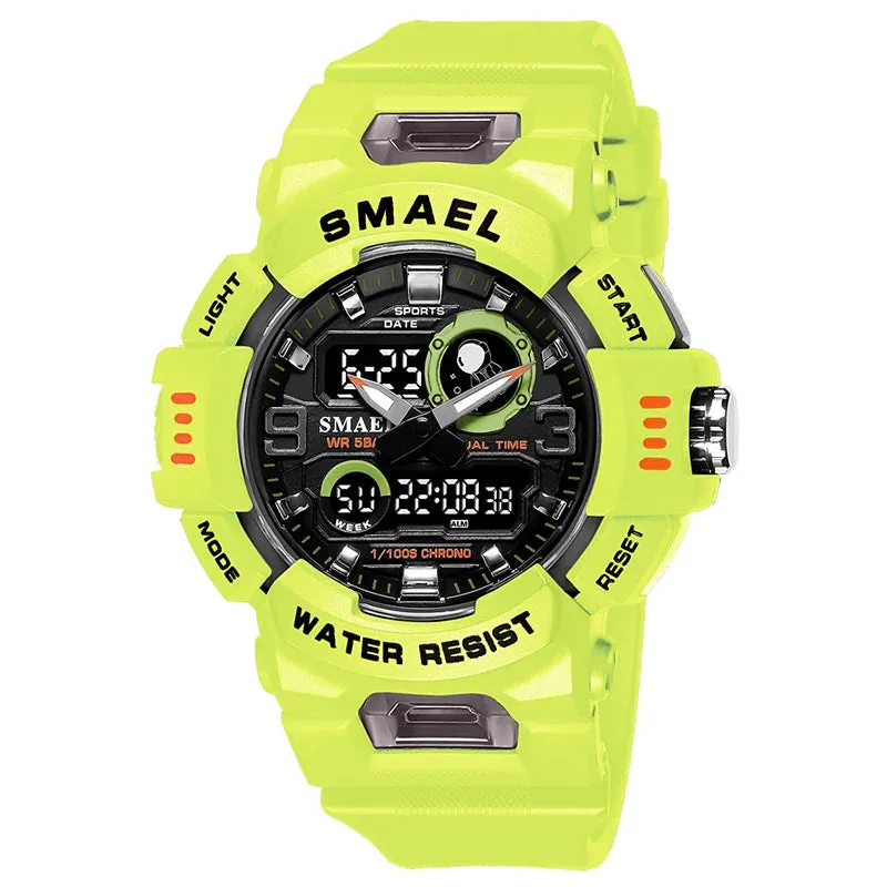 SMAEL Sport Watches Digital Watch LED 50m Waterproof Military Wristwatch Male Clocks 8063 Mens Watches  Stopwatches Alarm Clock