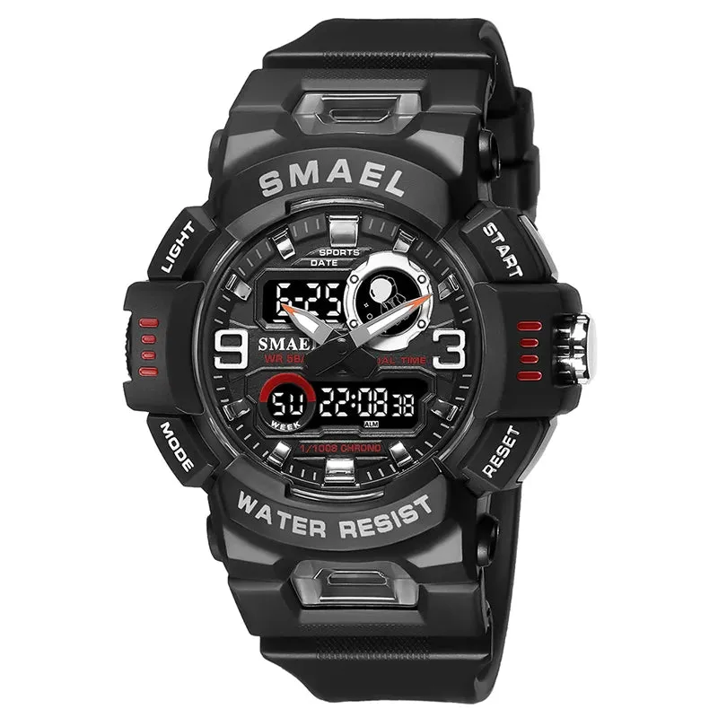 SMAEL Sport Watches Digital Watch LED 50m Waterproof Military Wristwatch Male Clocks 8063 Mens Watches  Stopwatches Alarm Clock