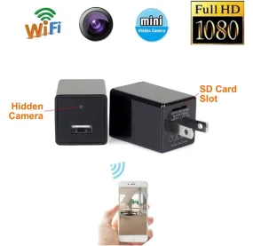 SPY Camera Wireless Hidden Spy Camera Charger AC 1080P WIFI USB wall charger