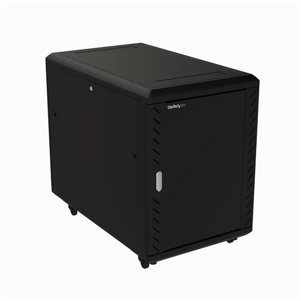 Startech.Com 15U 19" Server Rack Cabinet, 4 Post Adjustable Depth (6-32") Locking Knock Down Network/Computer Equipment