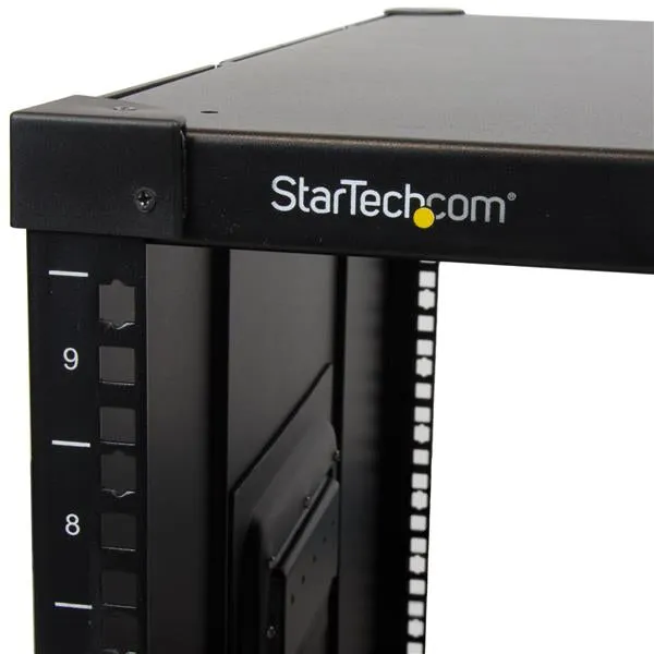 Startech.Com 9U Open Frame Rack With Wheels - 4 Post 23" Deep Portable Open Frame Cabinet For 19" Network, Data & Server