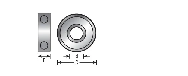 Steel Ball Bearing Guide | 5⁄16 Overall Dia x 3⁄16 Inner Dia x 1⁄8 Height | 47789 | 738685747780