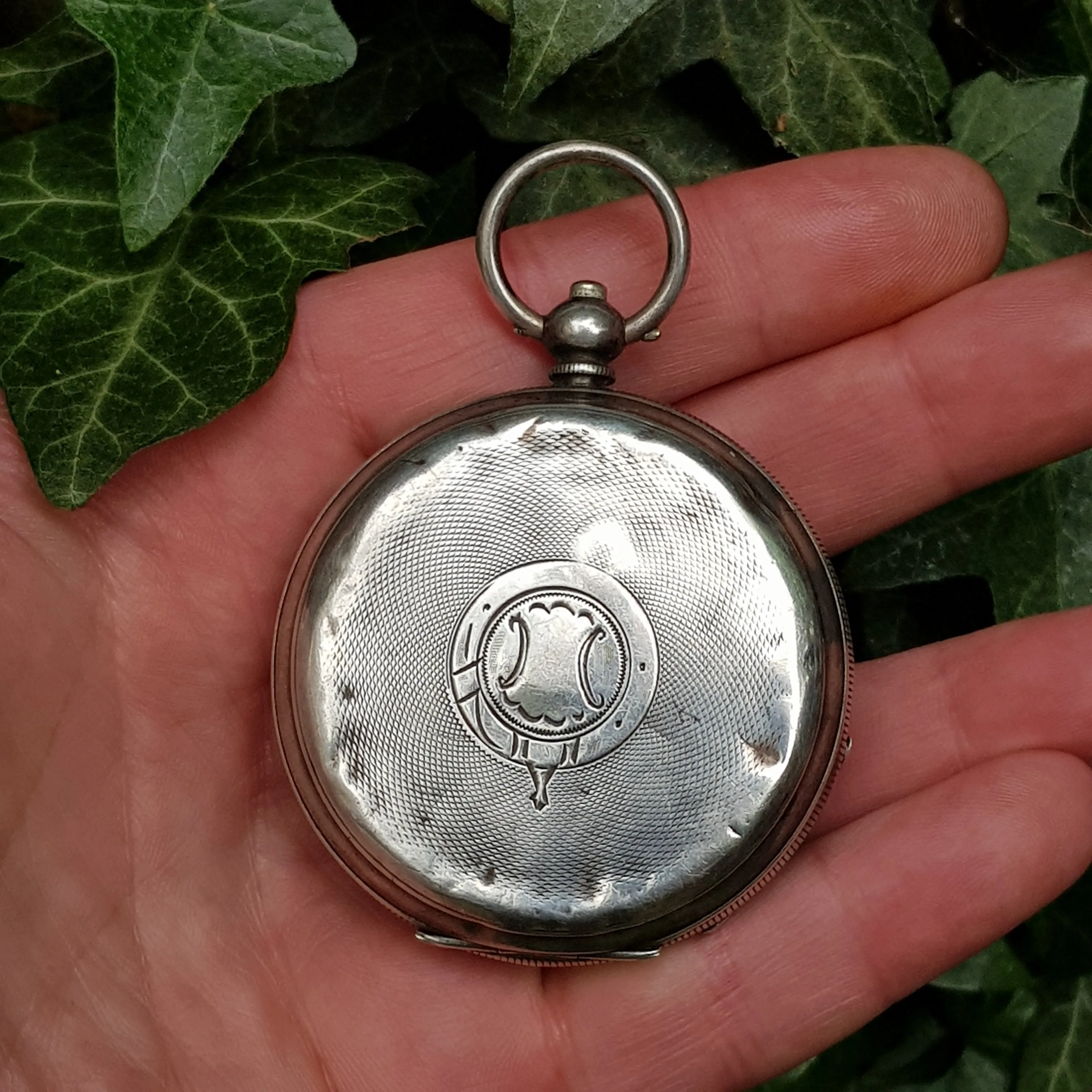 Sterling Silver Cased Key Winding Swiss Made Pocket Watch Antique Titanic Era London Import Circa 1912