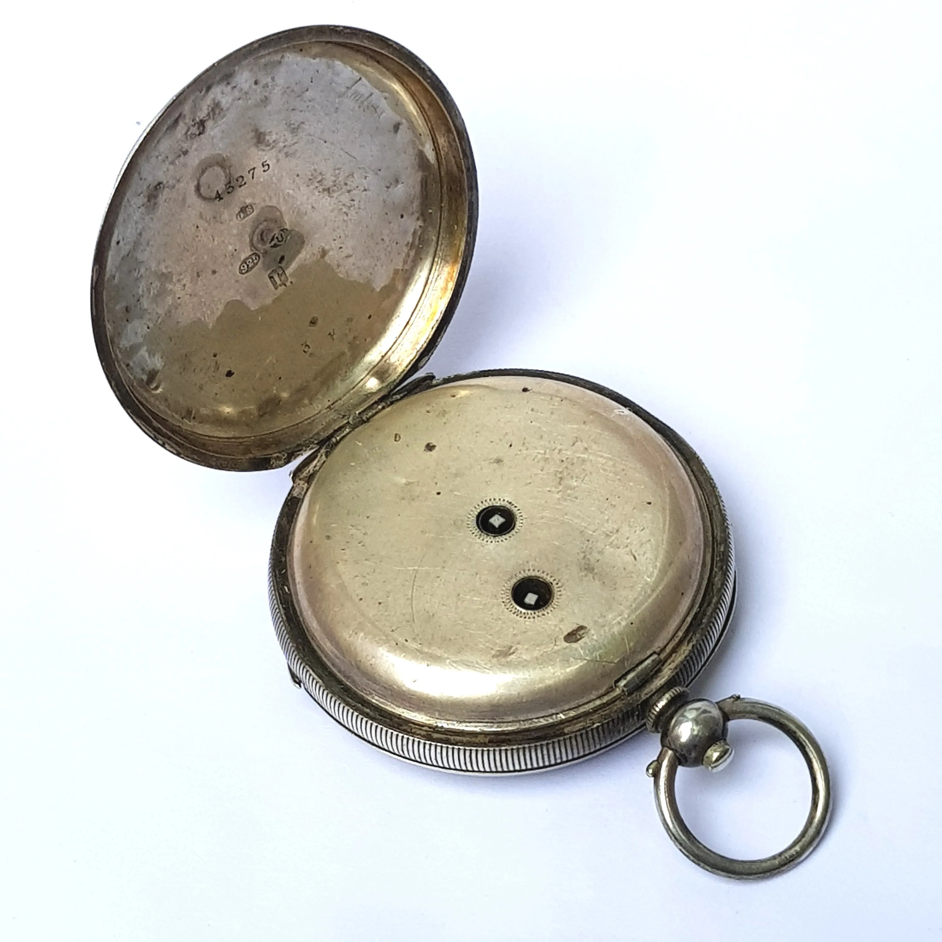 Sterling Silver Cased Key Winding Swiss Made Pocket Watch Antique Titanic Era London Import Circa 1912