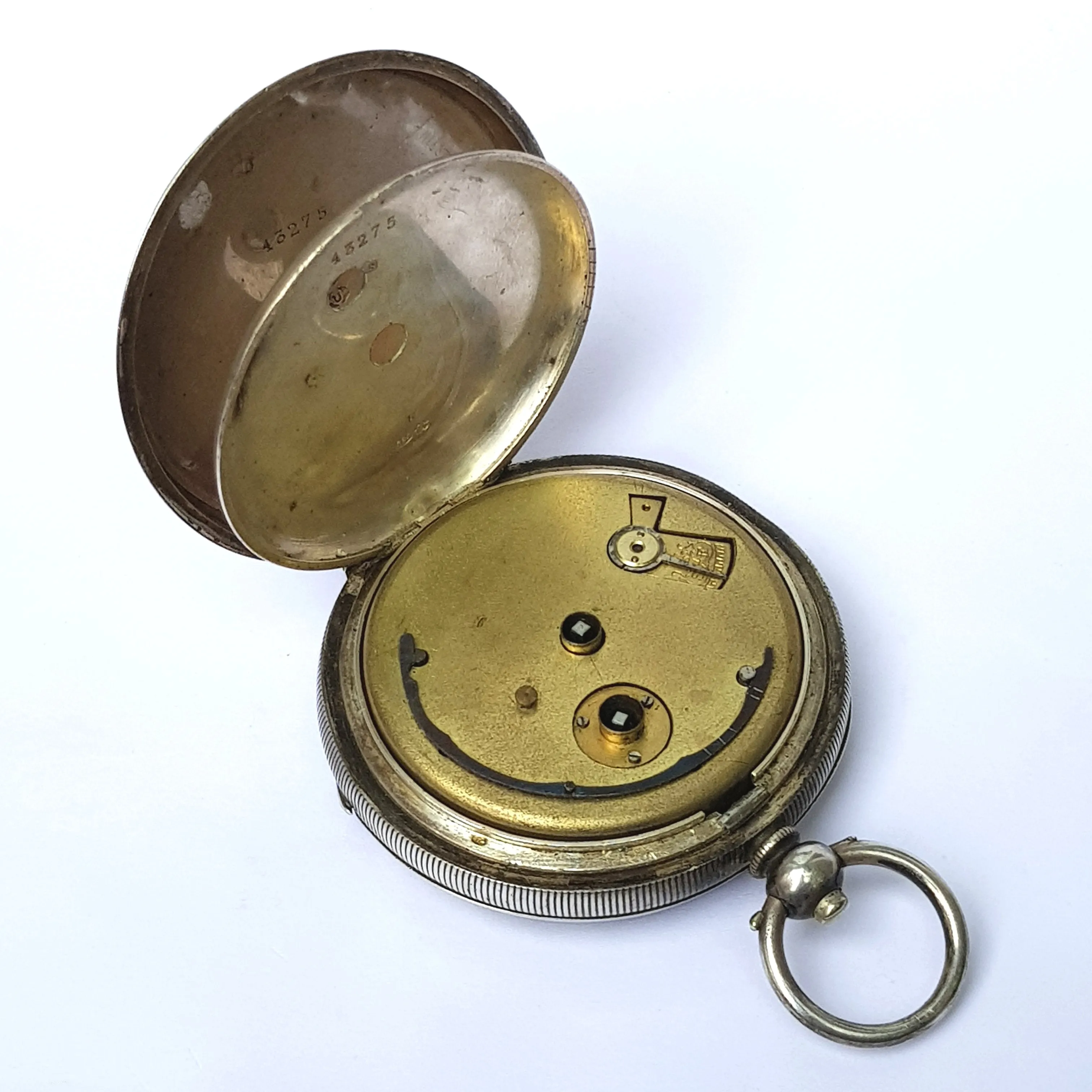 Sterling Silver Cased Key Winding Swiss Made Pocket Watch Antique Titanic Era London Import Circa 1912