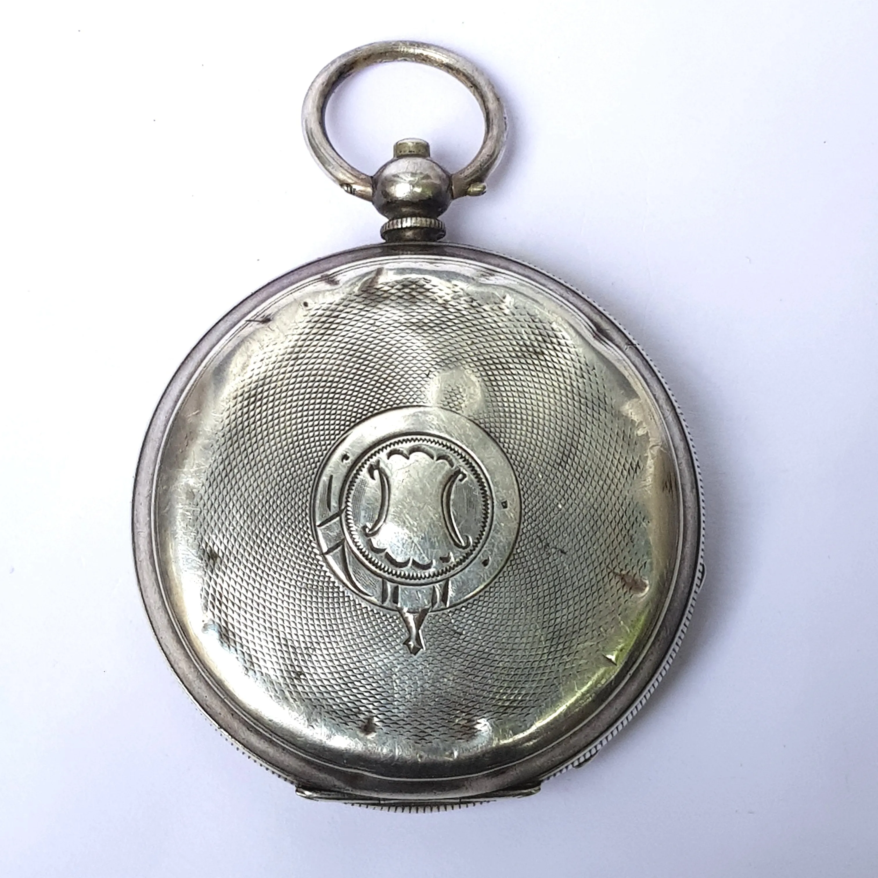 Sterling Silver Cased Key Winding Swiss Made Pocket Watch Antique Titanic Era London Import Circa 1912