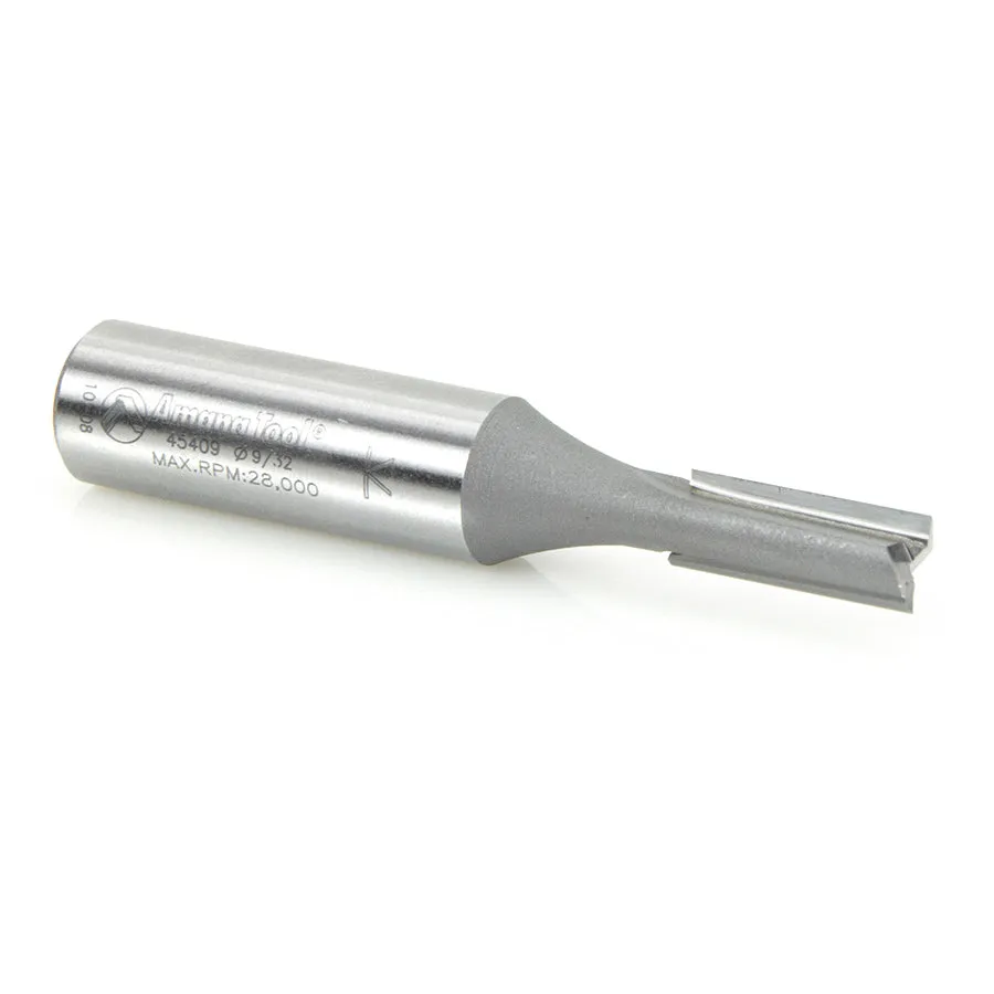 Straight Plunge Router Bit | 2 Flute | 9⁄32 Dia x 3⁄4 x 1⁄2" Shank | 45409 | 738685454091