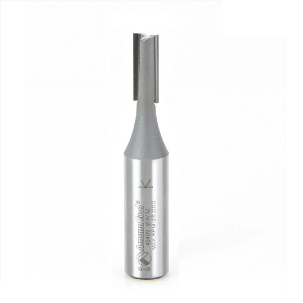 Straight Plunge Router Bit | 2 Flute | 9⁄32 Dia x 3⁄4 x 1⁄2" Shank | 45409 | 738685454091