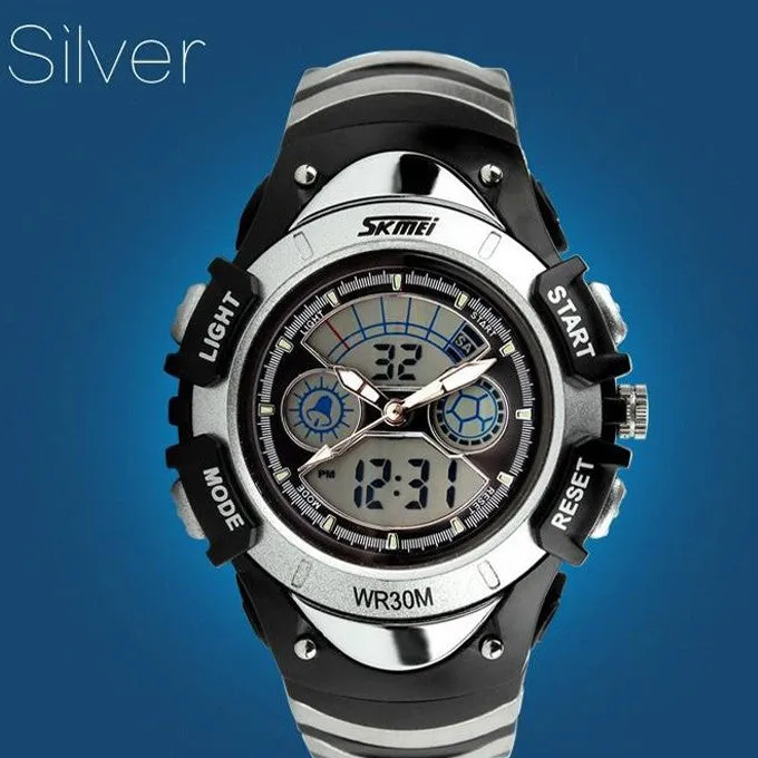 Student Sports Watch Fashion Children Watches Dual Time LED Digital Quartz Multifunctional 30m Waterproof