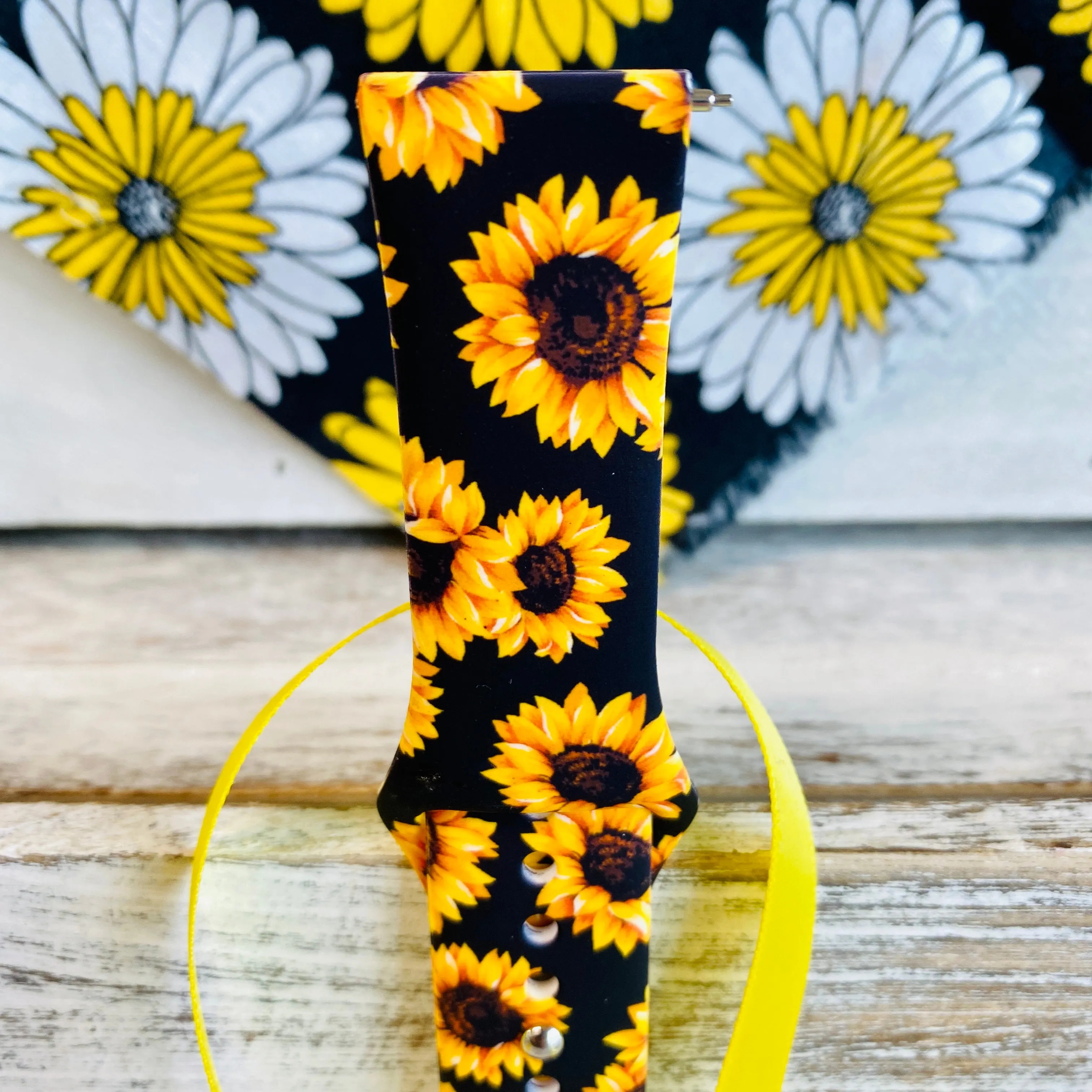 Sunflower Print Silicone Band For Fitbit Versa 1/2