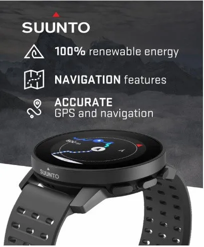 SUUNTO 9 Peak Pro Smartwatch | GPS Watch | 43mm Screen | Sapphire | Up to 12 Days Long-lasting Battery w/ Wearable4U Power Bank SQ Bundle (SS050807000)