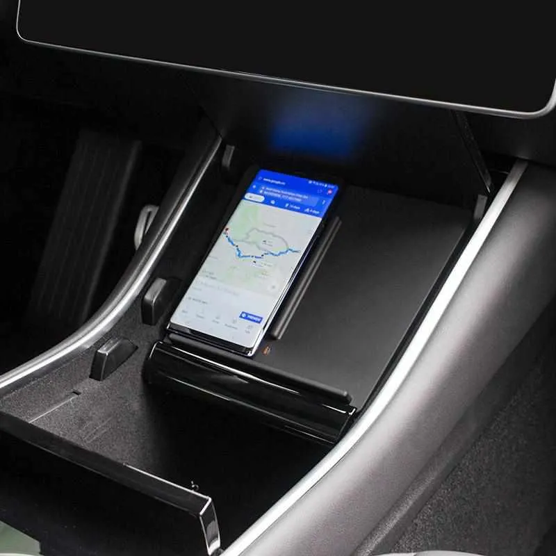 TAPTES Wireless Phone Charger Tray for Tesla Model 3 Built before June 2020