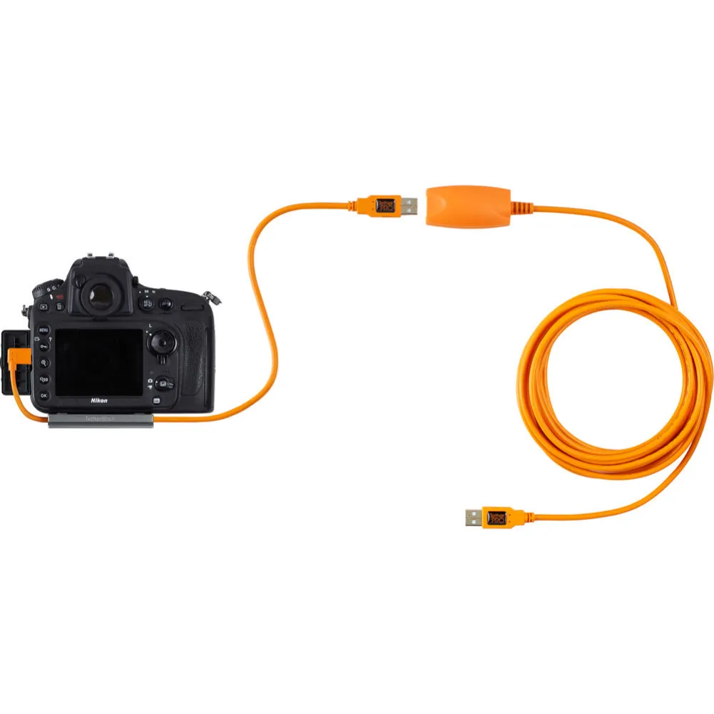 Tether Tools 20" TetherPro USB 3.1 Gen 1 Type-A to Micro-B Right Angle Adapter Cable (High-Visibilty Orange)