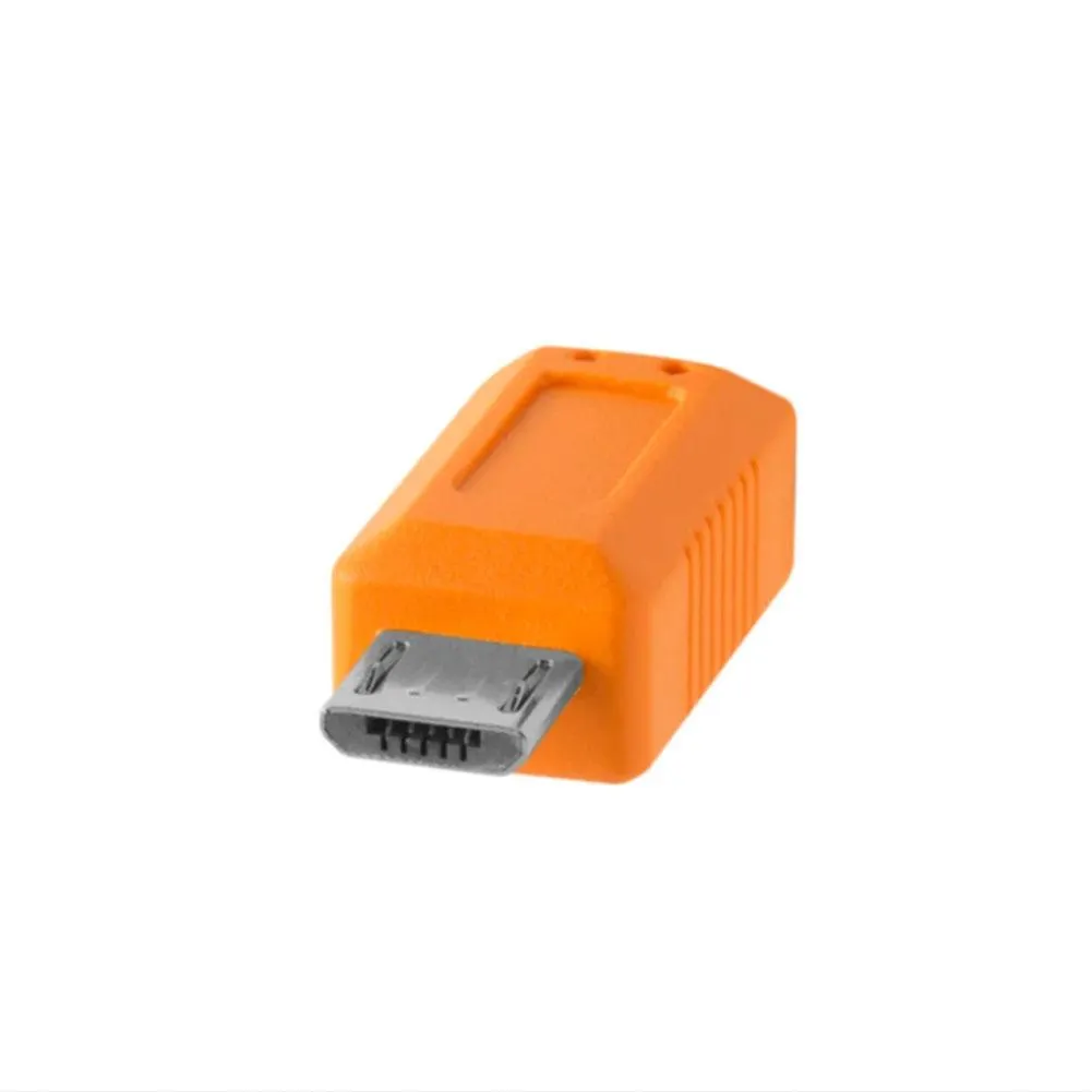 Tether Tools TetherPro USB-C to USB 2.0 Micro-B 5-Pin 4.6m Hi-Vis Orange (OPEN BOX)