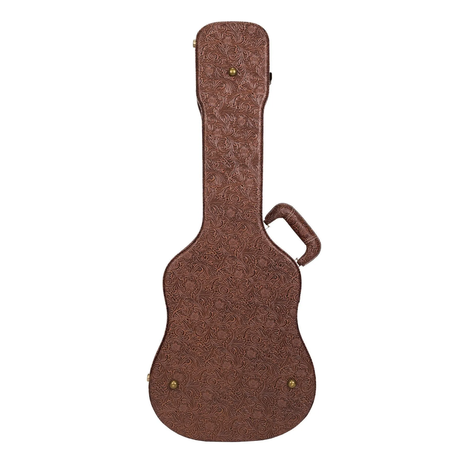 Timberidge Deluxe Shaped Mini Acoustic Guitar Hard Case (Paisley Brown)