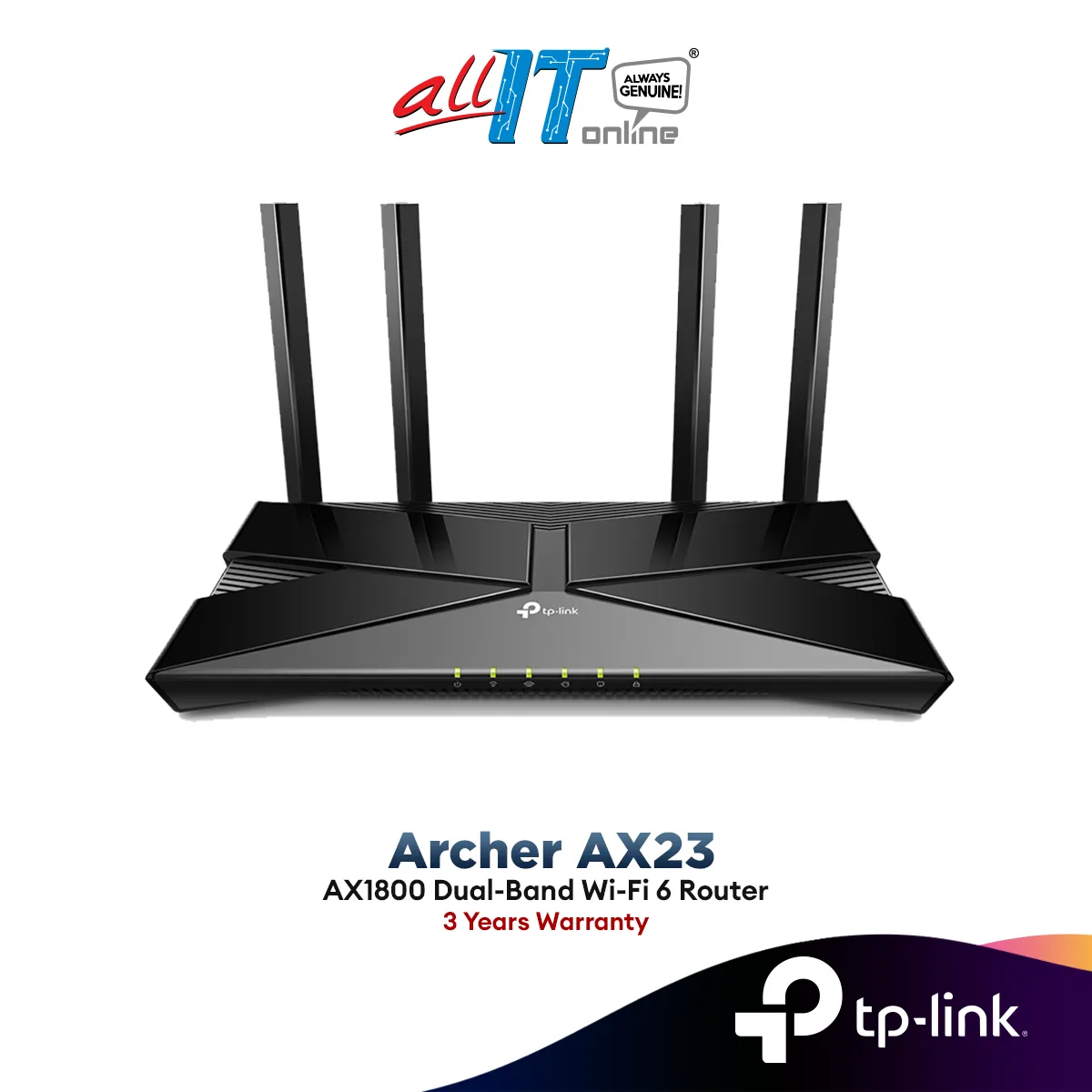 TP-Link Archer AX23 WL Wi-Fi 6 AX1800 Dual Band Router