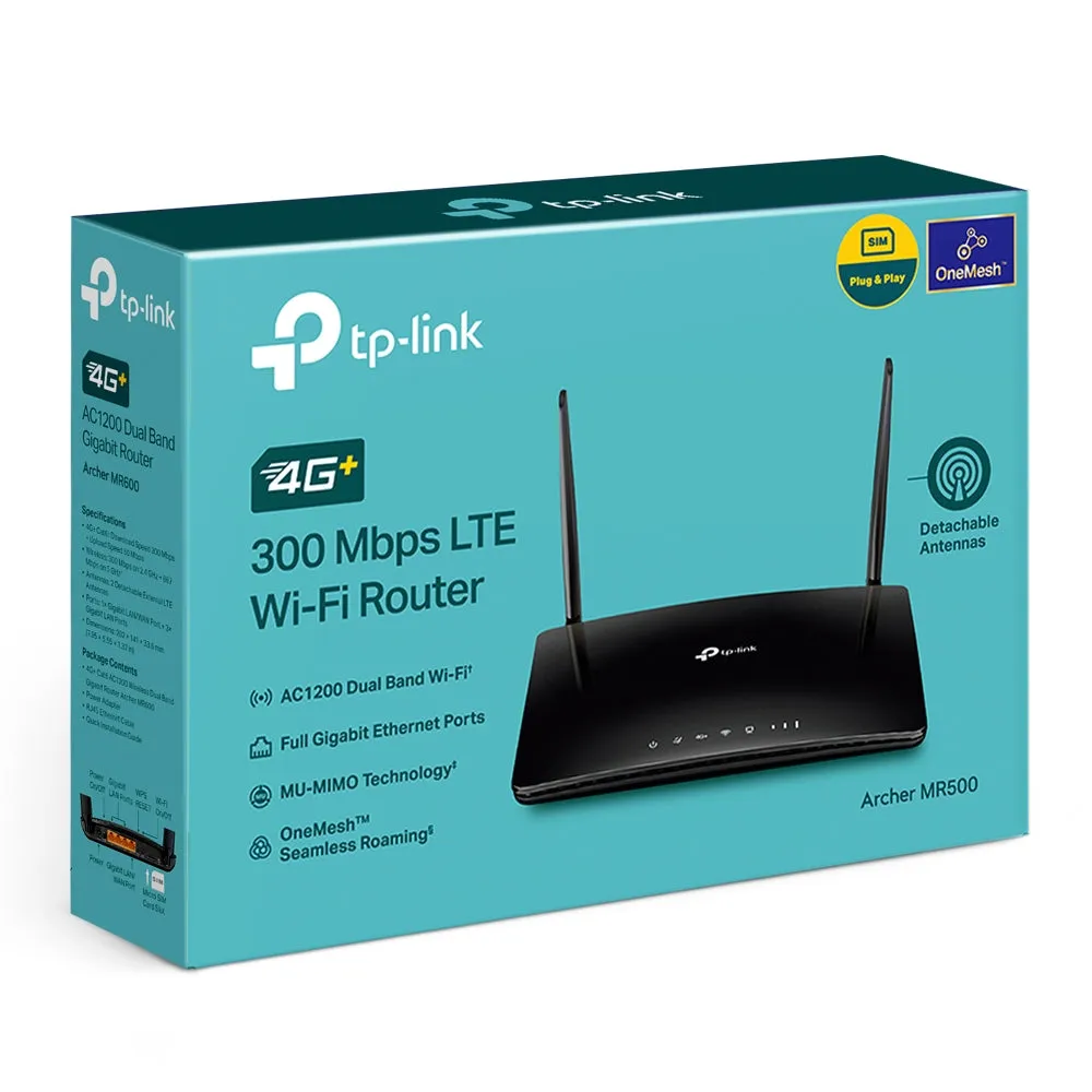 TP-Link Archer MR500 4G  Cat6 AC1200 Wireless Dual Band Gigabit Router