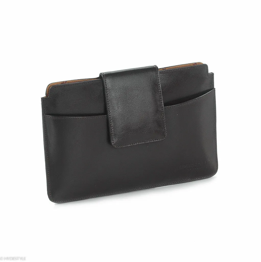 Trenz leather iPad Mini clutch #GC09 Black