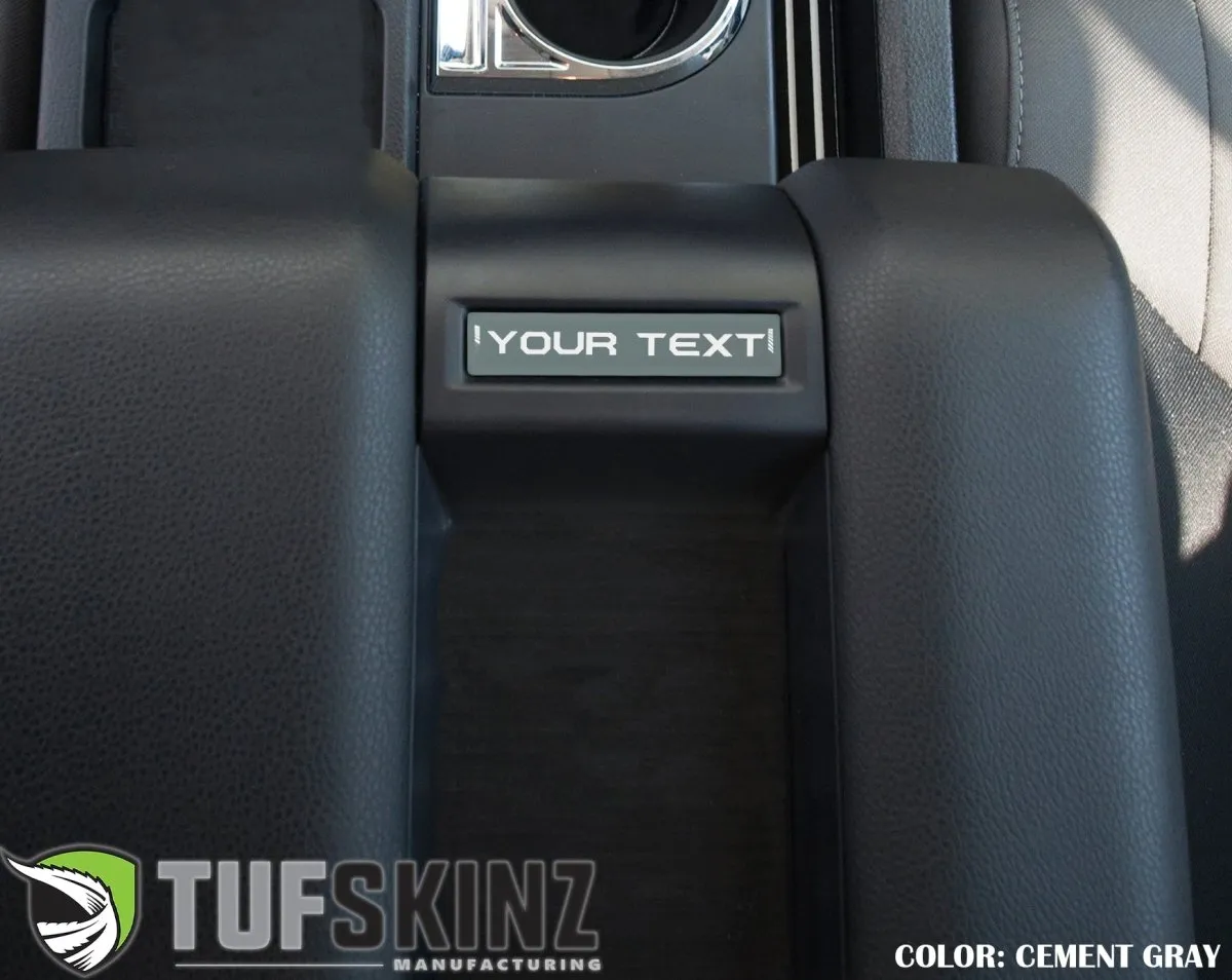 Tufskinz Center Console Badge/Custom Text Accent Trim for Tundra (2014-2021)