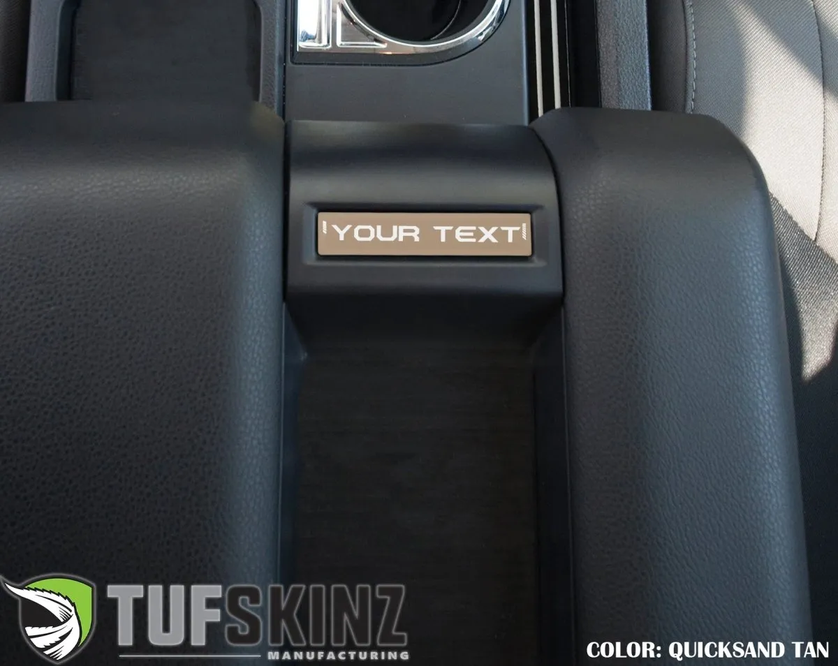 Tufskinz Center Console Badge/Custom Text Accent Trim for Tundra (2014-2021)