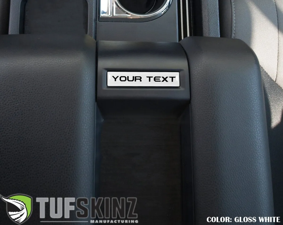 Tufskinz Center Console Badge/Custom Text Accent Trim for Tundra (2014-2021)