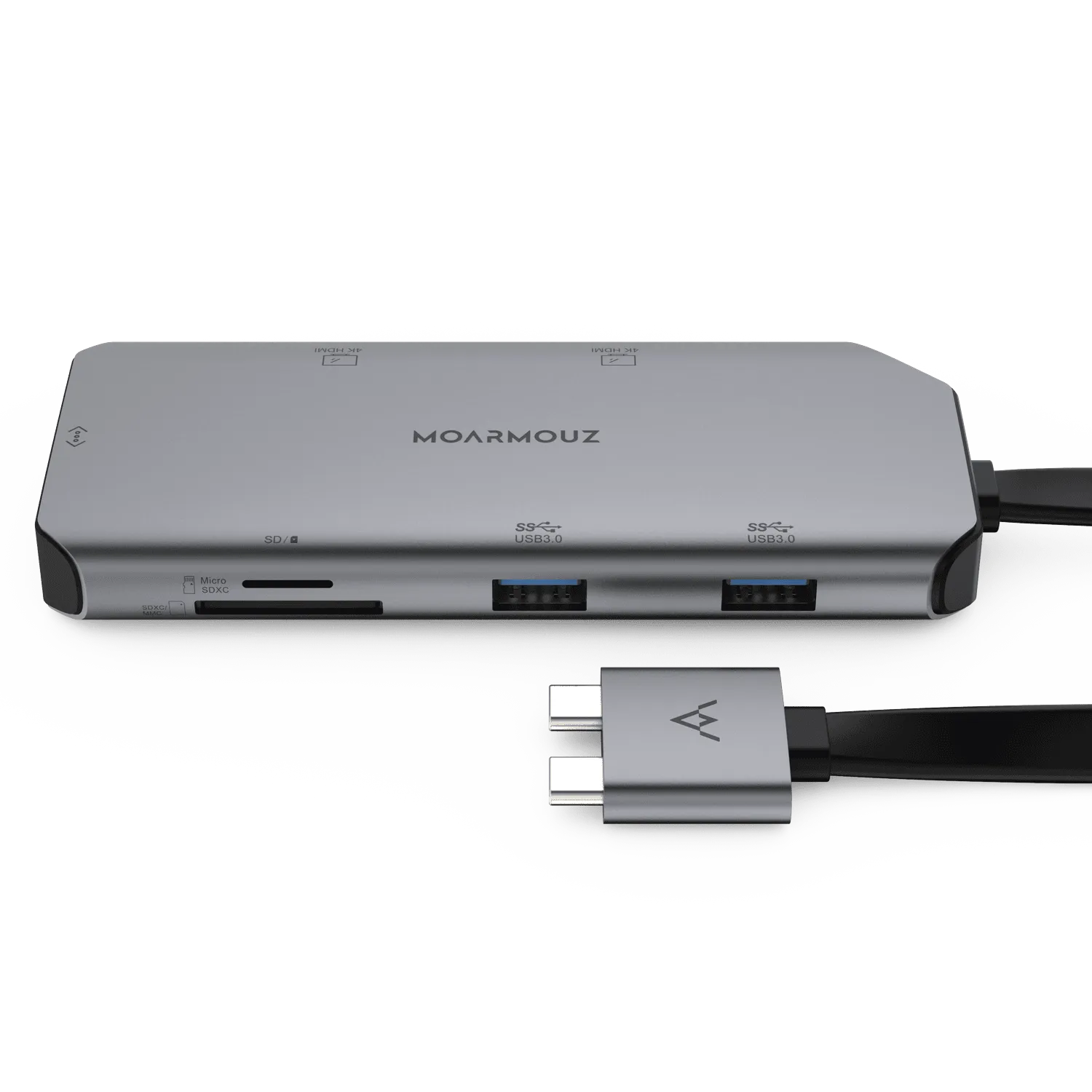 Type C (USB-C) 8 in 2 Dual 4K HDMI Gigabit Hub