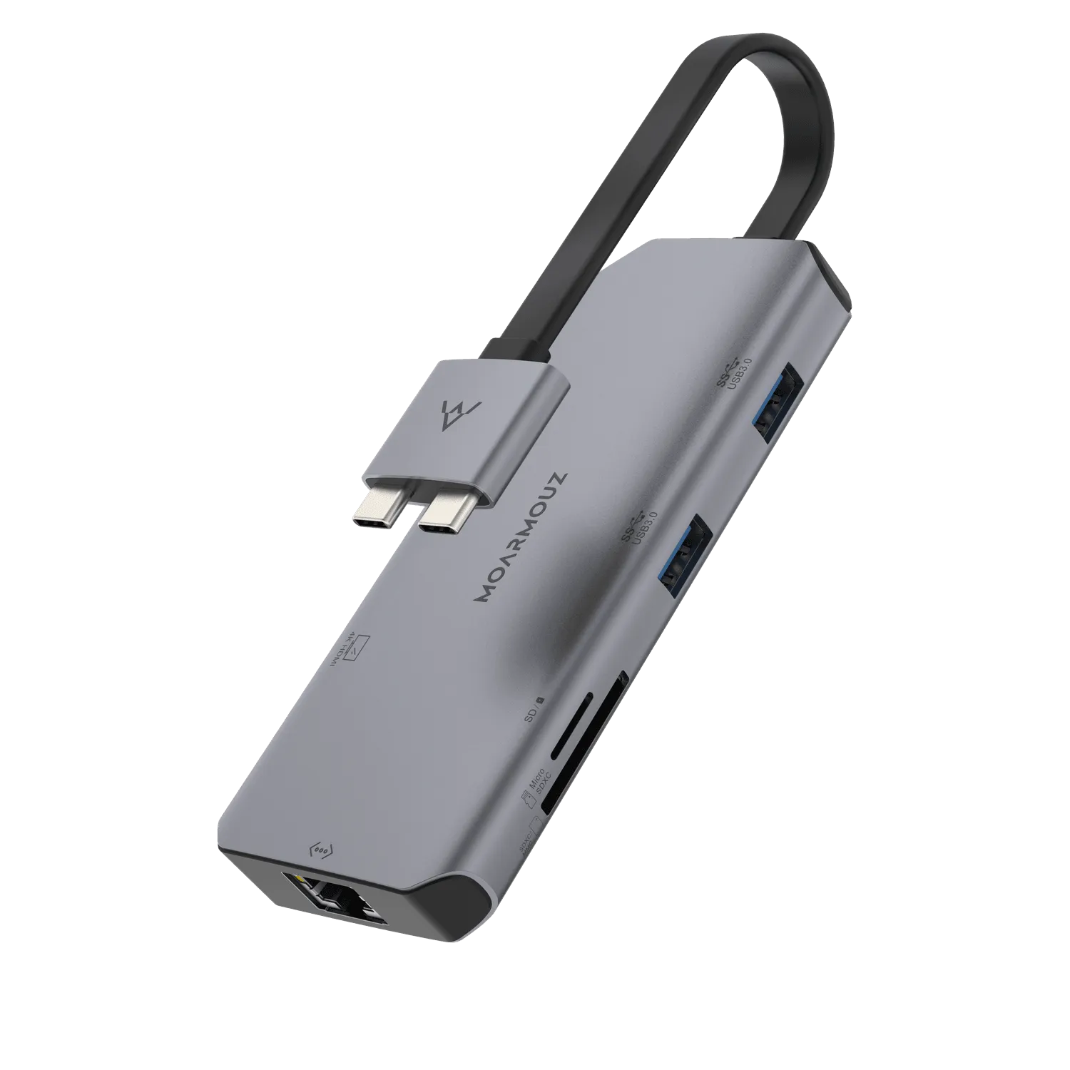 Type C (USB-C) 8 in 2 Dual 4K HDMI Gigabit Hub