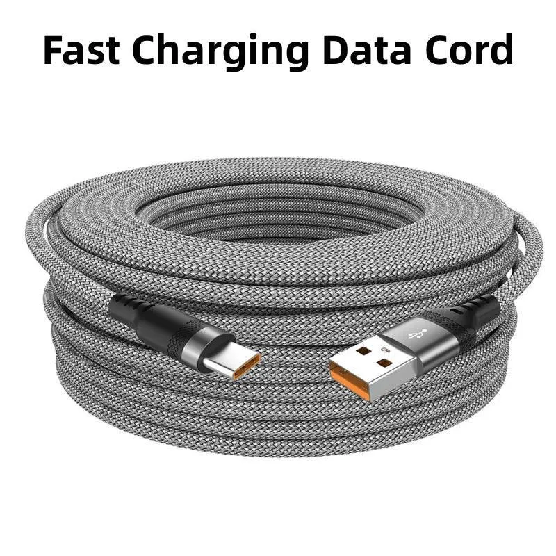 Ultimate Braided USB Type-C Fast Charging Cable: High-Speed Charger for Samsung, Huawei, Xiaomi - Lengths 1m to 8m