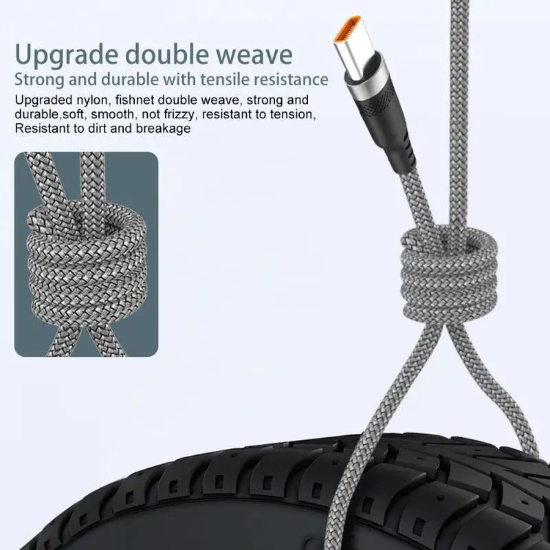 Ultimate Braided USB Type-C Fast Charging Cable: High-Speed Charger for Samsung, Huawei, Xiaomi - Lengths 1m to 8m