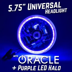 Universal 5.75" ORACLE Sealed Beam Headlight LED Halo Purple U/V H5006/PAR46