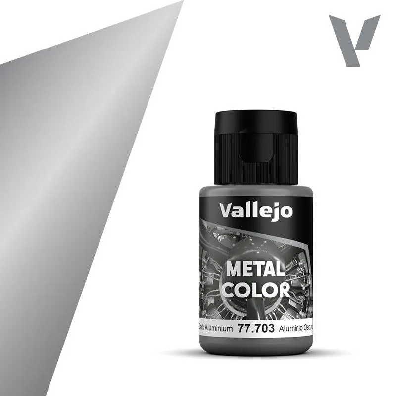 Vallejo 77703 Metal Color Dark Aluminum Acrylic Paint 35ml