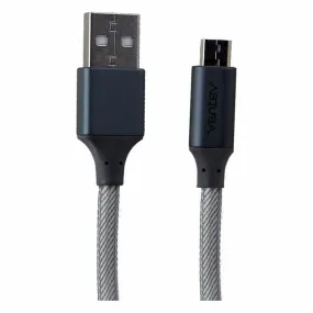 Ventev 4-Ft Charge/Sync Alloy Cable for Micro USB Devices - Silver/Gray