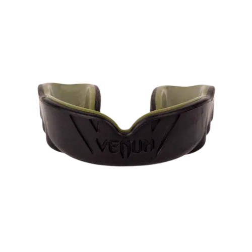 VENUM-0616 CHALLENGER SPORTS MUAY THAI BOXING MMA MOUTHGUARD Senior Age 11  Black Khaki