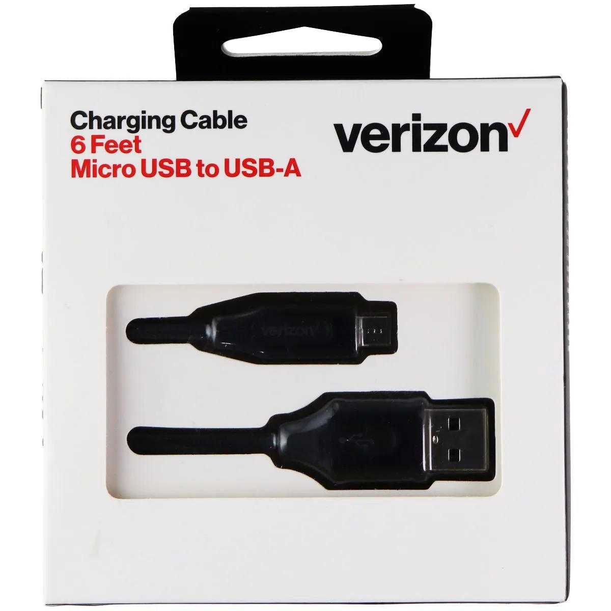 Verizon (CABMTOABLK - AL) 6Ft Charge & Sync Cable for Micro USB Devices- Black