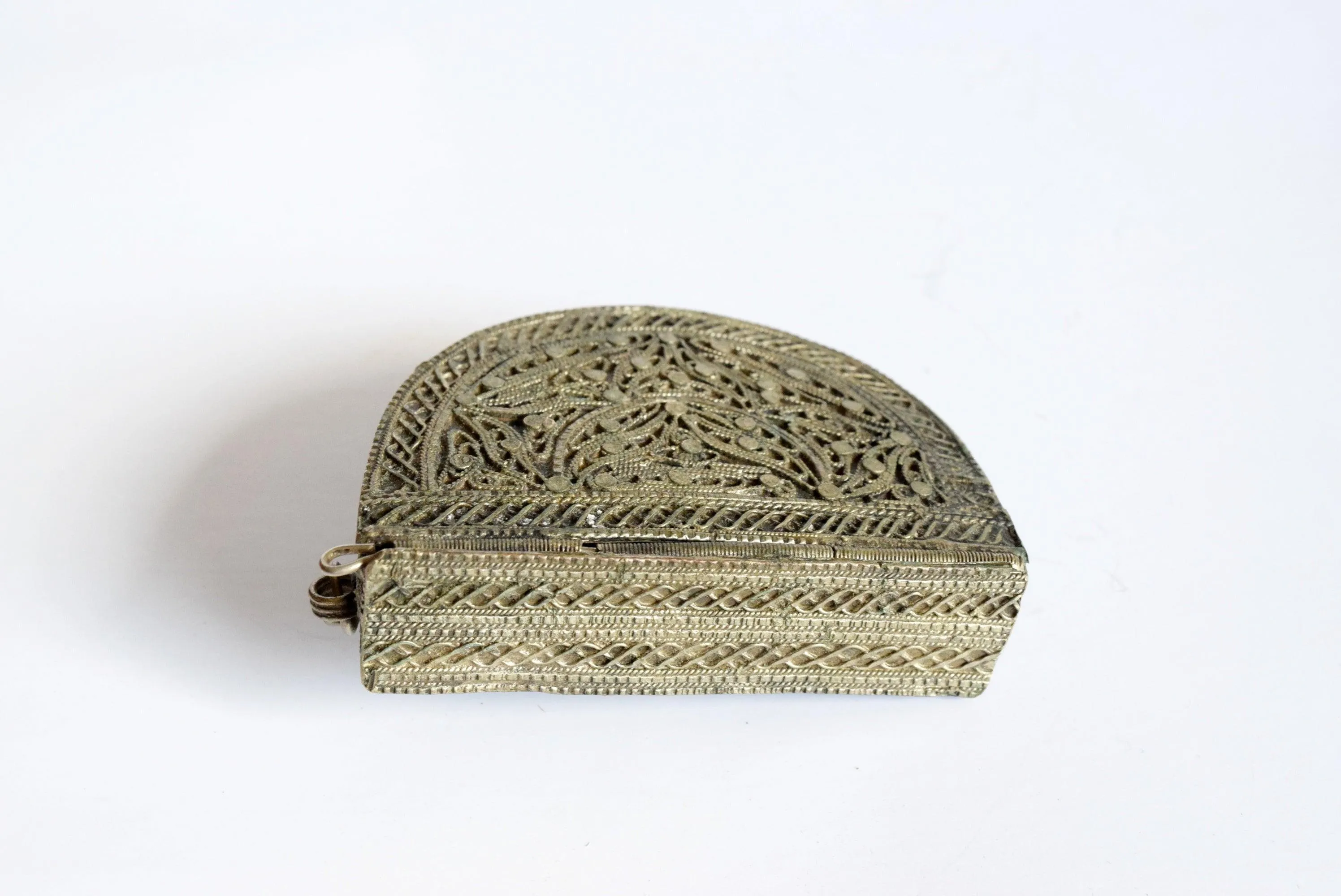 Vintage Metal Yemeni Belt Purse or Qur'an Box