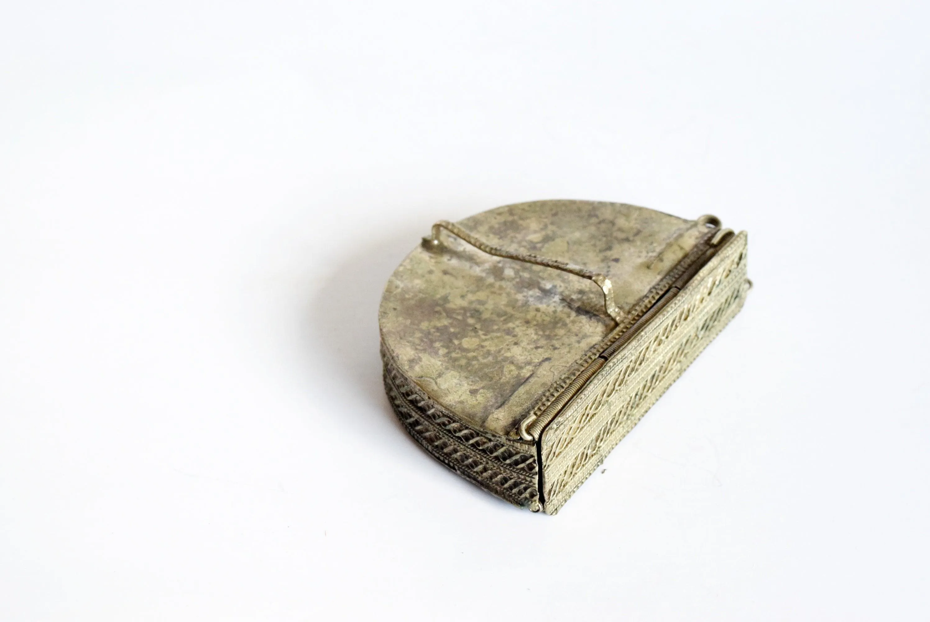 Vintage Metal Yemeni Belt Purse or Qur'an Box