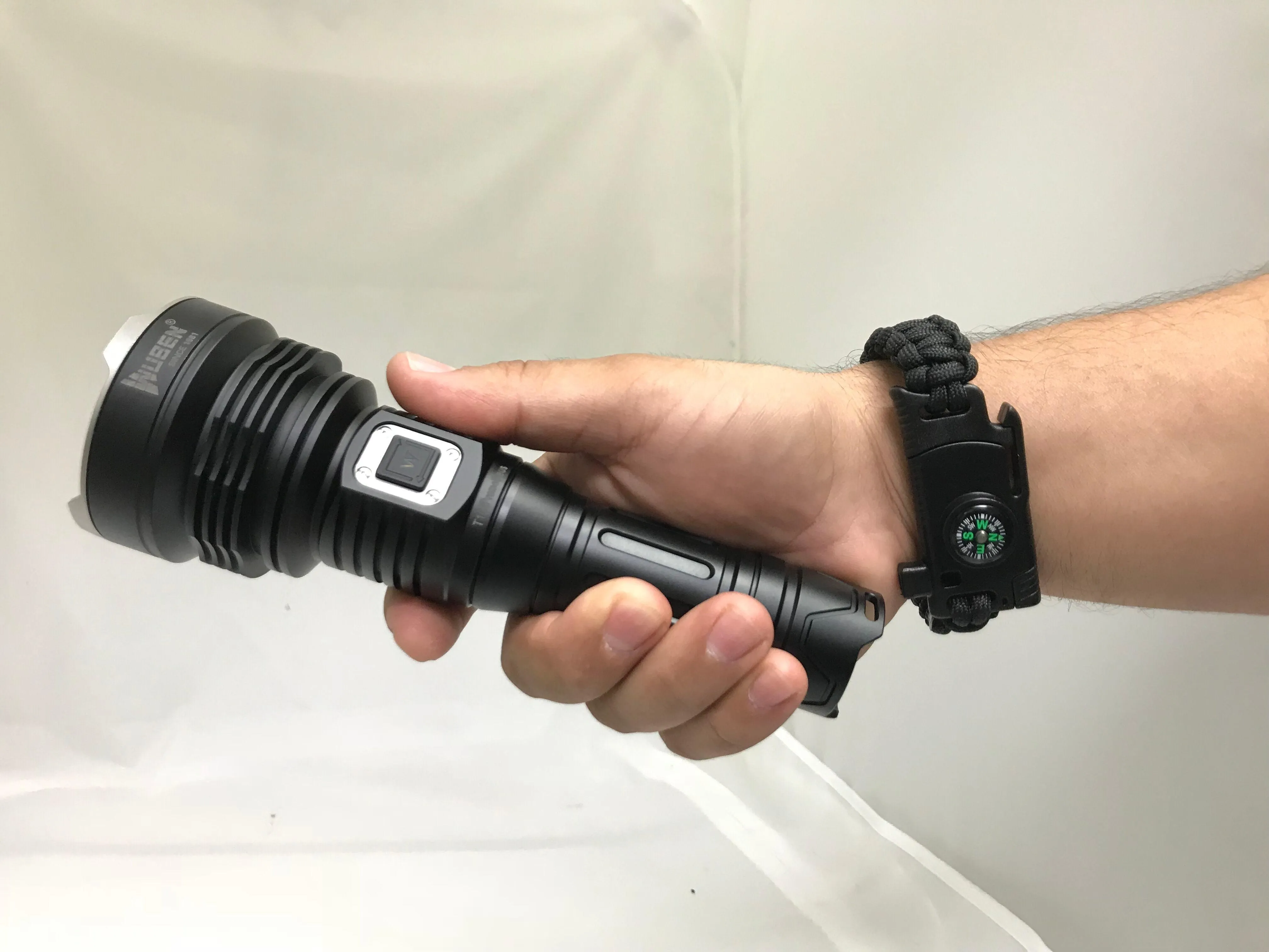 Wuben 3500 Lumen Flashlight with Survival Bracelet