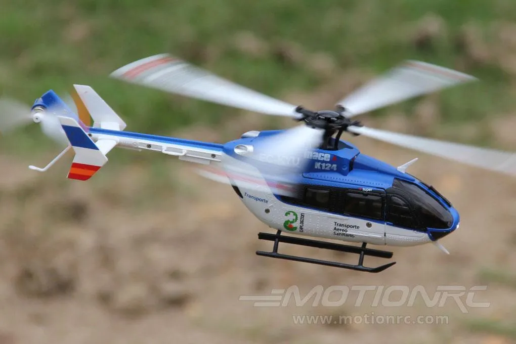 XK K124 Blue 120 Size Gyro Stabilized Helicopter - FTR