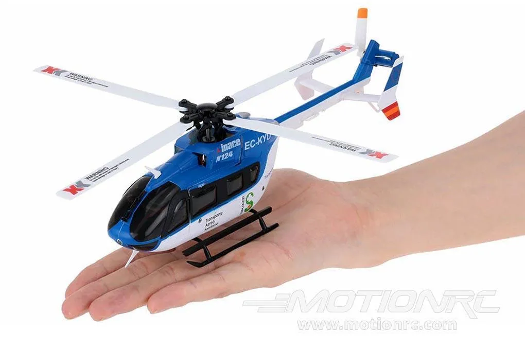 XK K124 Blue 120 Size Gyro Stabilized Helicopter - FTR