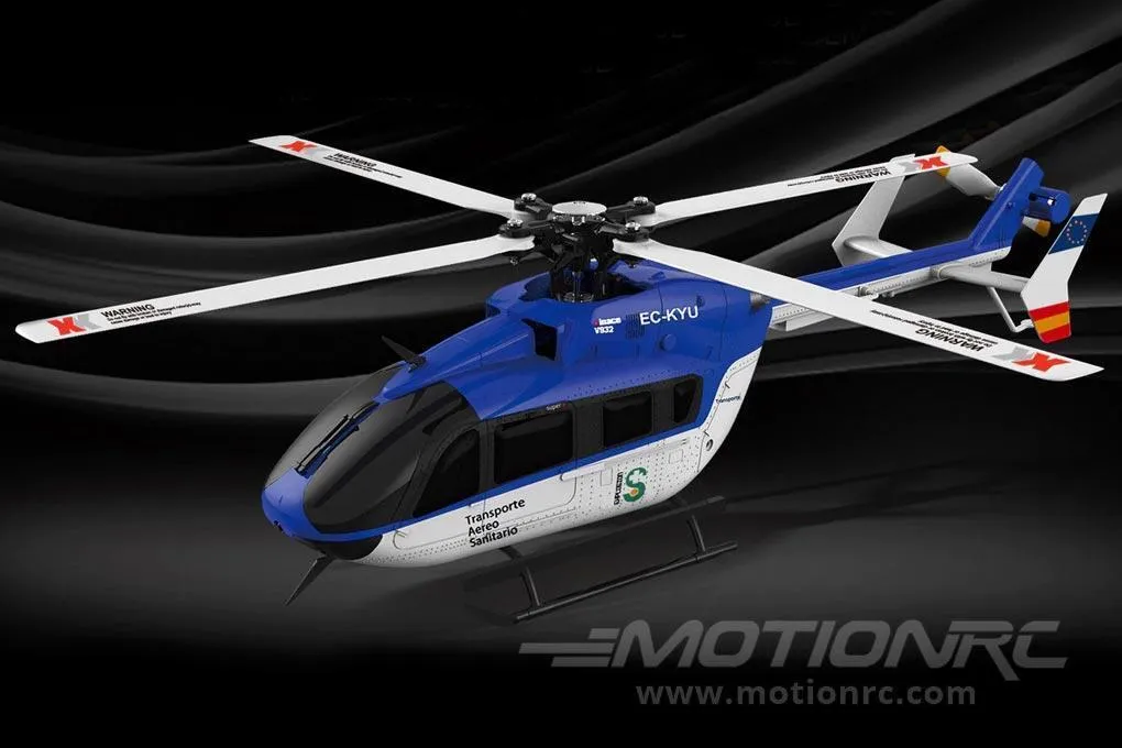 XK K124 Blue 120 Size Gyro Stabilized Helicopter - FTR