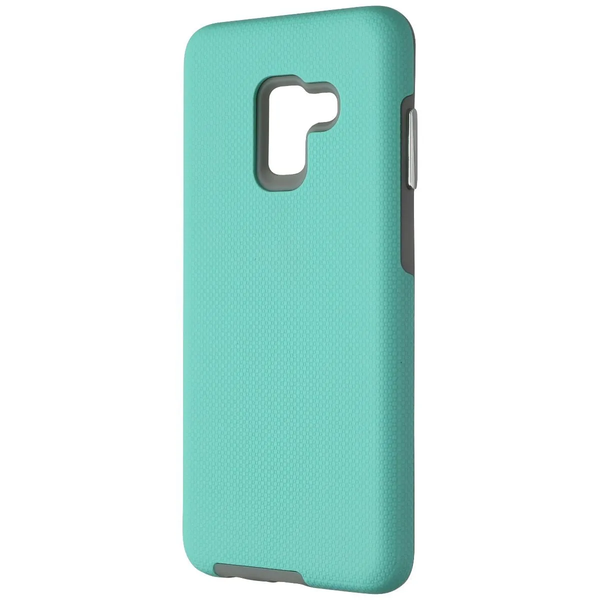 Xqisit Protective Cover for Samsung Galaxy A8 (2018) Smartphone - Teal/Gray