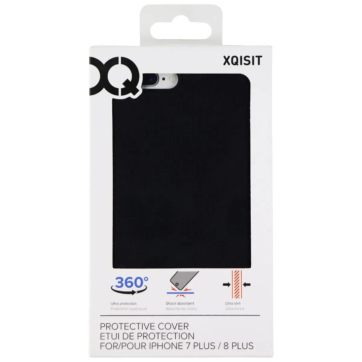 Xqisit Protective Hard Cover for Apple iPhone 8 Plus & 7 Plus - Black