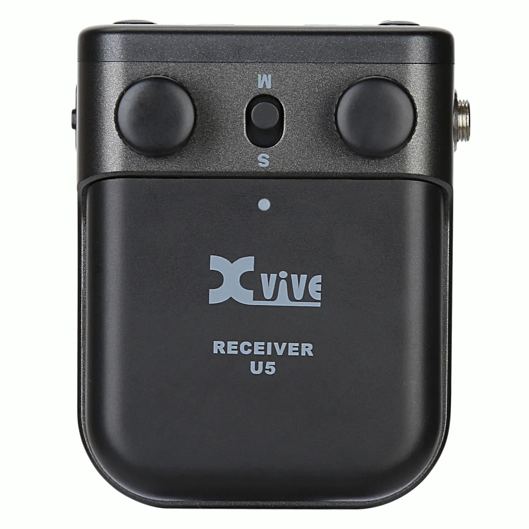 XVIVE U5 Camera-Mounted Wireless Audio for Video System. Two transmitters and one receiver.