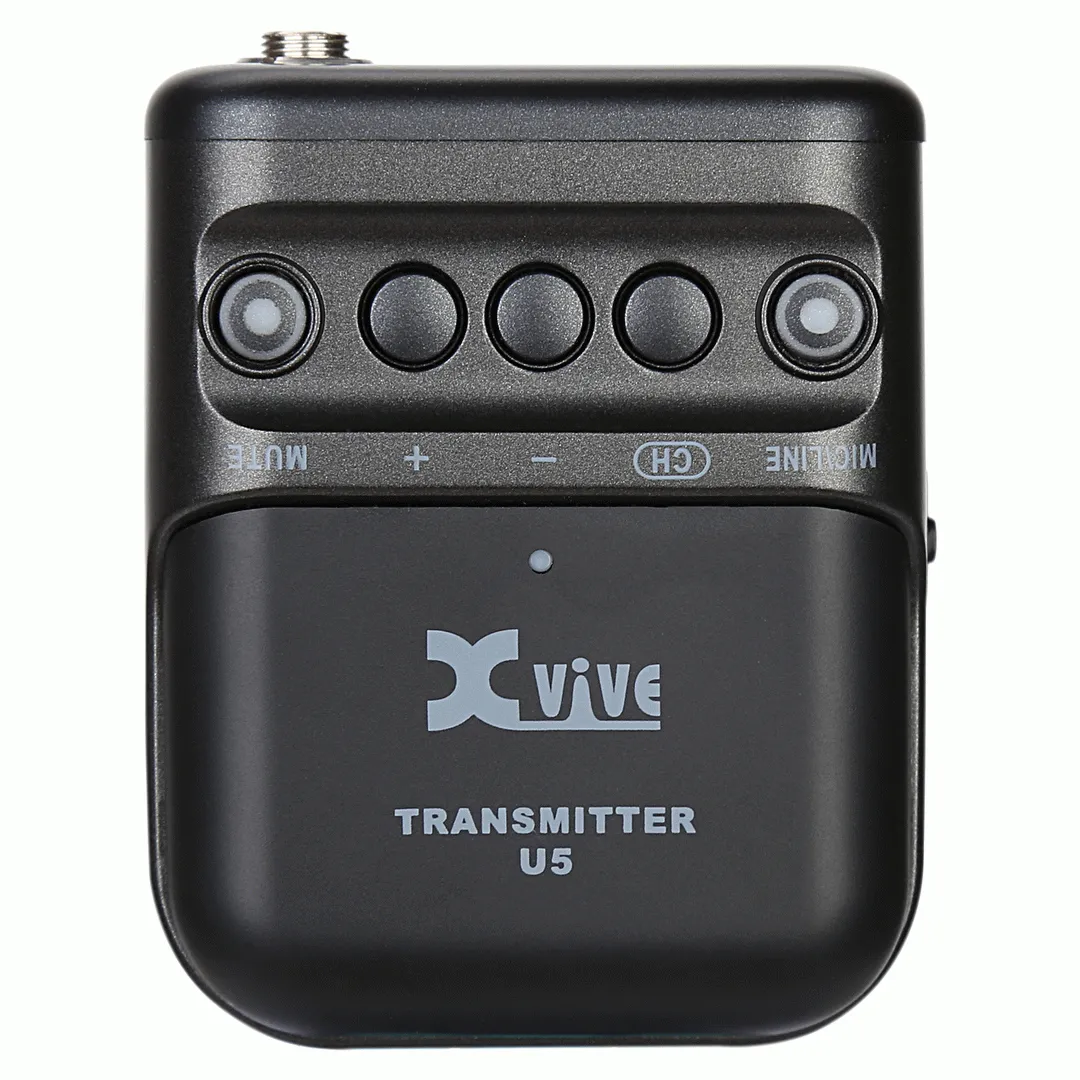 XVIVE U5 Camera-Mounted Wireless Audio for Video System. Two transmitters and one receiver.